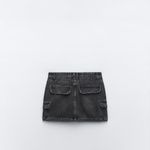 ZARA  Black Mini Skirt Cargo Photo 5