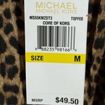 Michael Kors Brown Tan Animal Print Relaxed Blouse with 3/4 Sleeves Photo 2