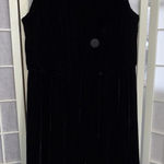 J. Jill Dress Classy Old Money Black Velvet Sleeveless Shift Dress Small New Photo 0