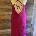 Fushia Silk Dress Cocktail Open Back Custom More Italy Sz Small Party Formal Photo 1