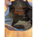 Ghurka Shoulder Bag Womens Brown Leather Pebbled Purse Brass Hardware Handbag Photo 7