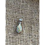 925 marked Silver Teardrop Pendant With Multicolored CZ Gemstones Photo 8