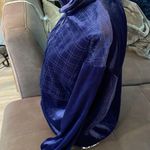 SLADE Blue/Purple Soft Velour Feel Zipper Jacket Size Petite Medium Photo 2