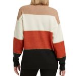 Halston Heritage Tan and Cream Cowl Neck Sweater Photo 2