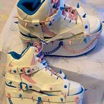 Platform grunge/punk style premium designer sneakers w spike harness sz:7 & 8NEW White Size 8 Photo 1