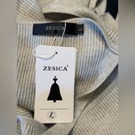 ZESICA WRAP BELTED KNITTED BACKLESS BODYCON DRESS NWT size M Gray Size L Photo 5