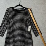 Jessica Howard Dress Womens 10 Black Houndstooth Glitter Knit Shift Dress NEW Photo 7