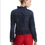 White House | Black Market Ruffled Denim Jacket | Size 00 Photo 2