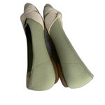 Vivaia Shoes Womens Size 9 Green Beige Knit Ballet Flats Bow Slip On Comfort Photo 7