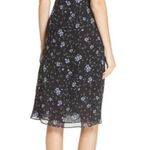 Nicholas Floral Silk Slit Leg Knee Length Dress 0 Blue Photo 8