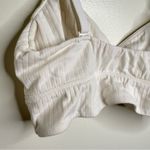 Luvlette Ribbed White Bra Bralette Women’s Size Large Soft Adjustable Straps Photo 2