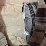 Free People  Shorts Women’s 8 Brown Tan Isla Plaid Button Waist 100% Cotton Photo 6