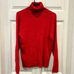Pendleton  Red Turtleneck Sweater Ribbed Cotton Vintage Made in Hong Kong Large P Photo 4