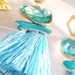ZARA New!  Bold Blue Tassel Earrings Photo 5