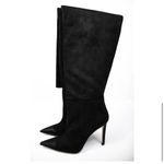 Good American  Suede Super Tall Stiletto Heeled Boots NEW NWOB Photo 6