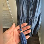 Tommy Bahama  Tencel Lyocel Chambray Split Neck‎ Cover Up Dress medium boho Photo 3