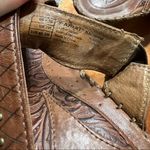 Ariat Brown Leather Wedge Sandals T Strap slides size 9.5 Photo 10