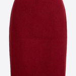J.Crew Wool Straight Pencil Skirt Red Maroon 8 Medium Photo 0