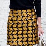 J.Crew Elephant Jacquard Mini Skirt
Black Gold Size 4 Photo 0