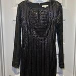Piperlime Collection Black Sequin Long Sleeve Dress size S Photo 0
