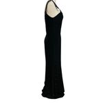 Lillie Rubin Maxi Dress Womens 8 Black Embroidered Beaded Evening Gown Formal Photo 2