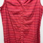 Mata Traders Button Front Sleeveless Women's Shirt Dress Size Medium Lightweight Pink Photo 3