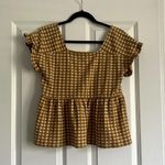 Madewell  Yellow Gingham Top, size XS Photo 2