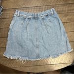 We The Free PEOPLE Women’s COSMICO FLIRT SKIRT Pleated Denim Raw Hem Size 28 EUC Photo 3