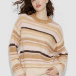 Wild Fable NWT  Fable Fuzzy Oversized Pullover Sweater- Stripe/Brown/Pin M ✨ Photo 0