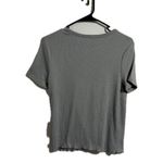 Indigo Bloom Light Gray Short Sleeve Ribbed Fitted Tee Size L Photo 2