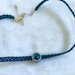 Pandora  Sparkling Blue + Black Woven Choker Necklace Photo 3