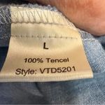 Elan  Off the Shoulder Denim Frayed-edge Dress Size Large Photo 4