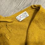 Poof! Women’s Poof Apparel Small Yellow Cardigan Sweater Photo 2