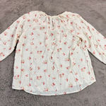 C&C California Floral Print Blouse Top Women's Size L Long Sleeve Casual Photo 0