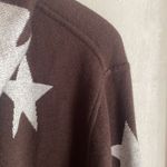 Anthropologie Splendid Sydney Reversible Hooded Cardigan Chocolate Stars Photo 9