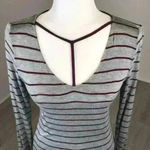 Glitz Striped Long Sleeve Top Size S Photo 2
