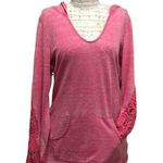 Decree Pink lightweight Hoodie Embellished T-Shirt size Small Photo 0