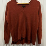 J.Crew wool burnt orange v-neck sweater Photo 0