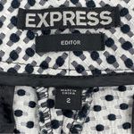 EXPRESS Editor Swiss Dot Crop Pants White Blue 2 Photo 5