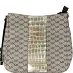 Michael Kors  Bag Silver Center Stripe Jet Set Messenger Crossbody Purse Photo 0