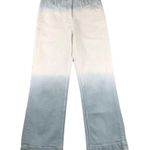 Anthropologie  Jeans Womens Blue White Denim Ombre Stretch size 28 Photo 0