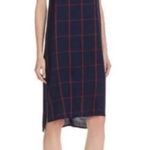 Rails NWOT!  Suki Tartan Navy and Red V-Neck Midi Slip Dress Photo 10