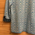 Ming Wang  Size Small Petite Blue & Black Abstract Zebra Open Front Cardigan Photo 9