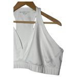 Beyond Yoga  Sports Bra Top Womens 4X Workout V Neck Stretch Racerback White Photo 5
