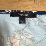 Forever 21  Navy Floral Faux Wrap Half Sleeve Dress Size L Photo 10