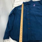 st. john's bay St. John’s Bay velour style long sleeve embroidered button down top medium Photo 8