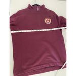 Jansport  Harvard Veritas Crest Burgundy Maroon Quarterzip Pullover Sweatshirt L Photo 4