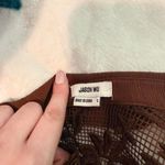 NWT Jason Wu Sheer Lace Top Brown Long Sleeve Button Up Small Photo 4