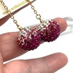 Amrita Singh  Austrian Crystal Ball Drop Pink Chain Earrings Photo 1