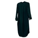 Frank & Eileen  Rory Washed Linen Maxi Shirtdress In Forest Green Photo 3